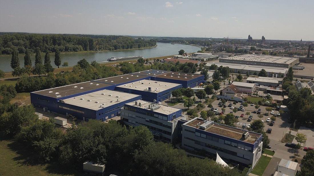 Aerial view of an e-commerce fulfillment and logistics facility